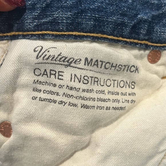 J. Crew Vintage Matchstick Jeans Pockets Distressed Denim Medium Wash Size 26R - Picture 9 of 14